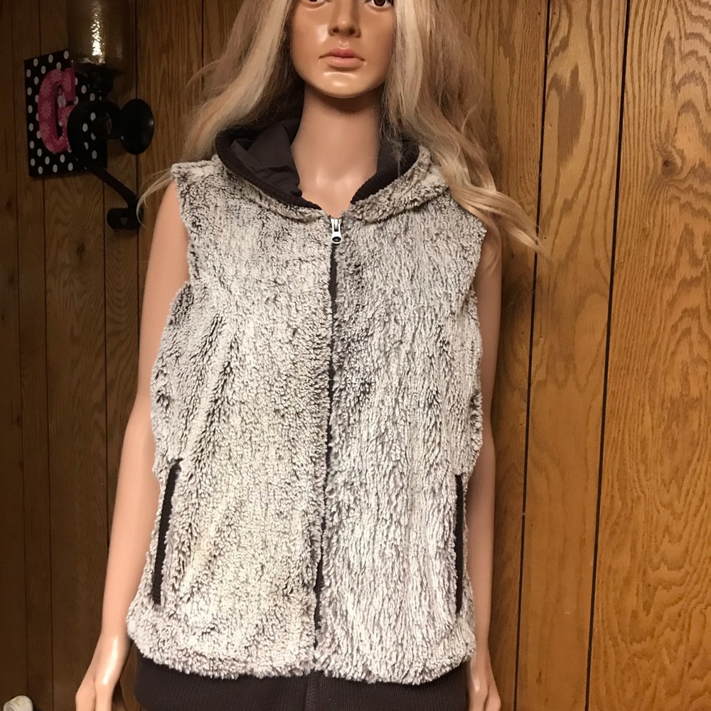 Patagonia" Fleece Conejo .Vest Brown.L Good Condition - Picture 5 of 12